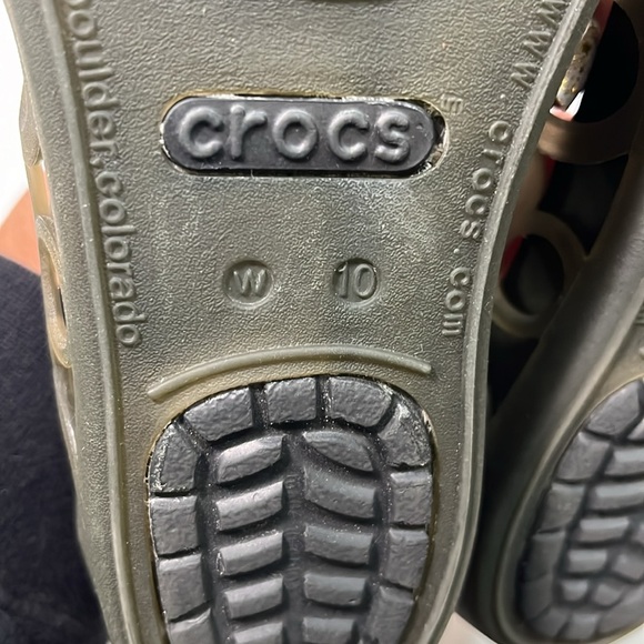 CROCS Adrina Ballet Open Toe Slip On Flats Gray Espresso Brown Size 10 - Picture 10 of 10